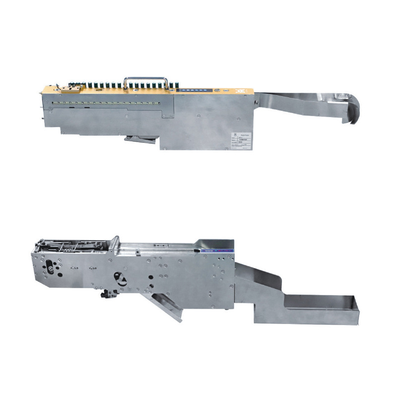 Customized tape feeder mechanism, two views
